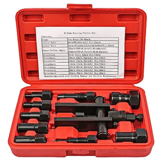 Kit 10 Peças Extrator Rolamento Interno Motocicleta