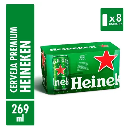 Cerveja Heineken Premium Puro Malteloira Lata 269ml
