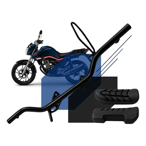 Estribo Com Borracha Pedaleira Cg 160 Titan Fan 2016 A 2025