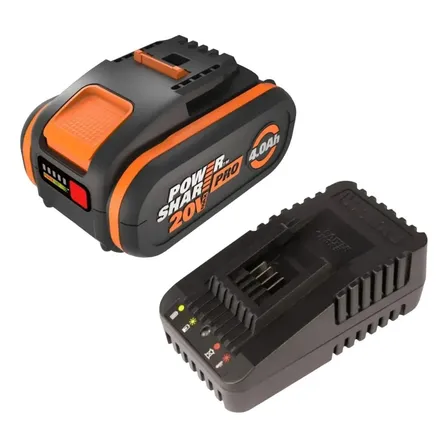 Bateria De Lítio 20v 4,0ah Carregador Powershare Bivolt Worx