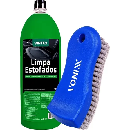 Kit Limpeza Banco Limpa Estofados 1,5l Escova Macia Vonixx