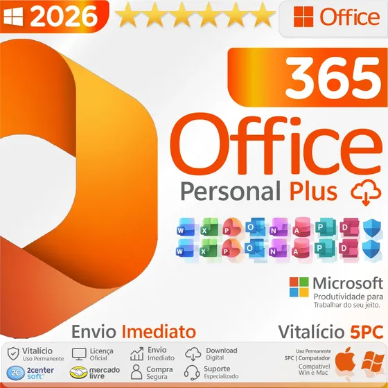 License Offic 365 Personal 2026 Chave - Original /digital