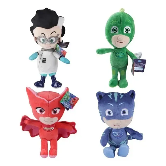 Máscara Peluche Gato Y Búho Para Niños Fiesta
