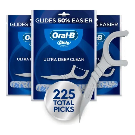 Floss Picks Oral-b Glide Ultra Deep Clean Cool Mint 75x3