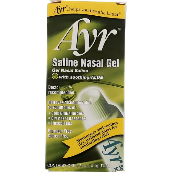 Gel Nasal Salino Ayr Com Tubo De 15 Ml De Aloe Calmante (pac