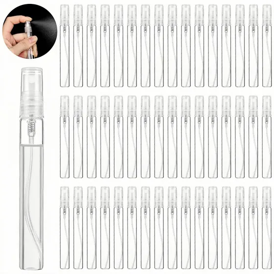 For Spcimx 50 Pcs Mini Frascos De Spray De Perfume De Vidro
