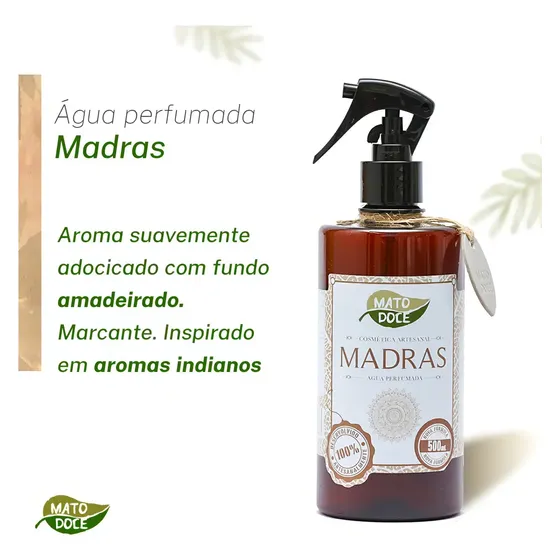 Água Perfumada Home Spray Aromatizador Madras 500ml Mato Doce