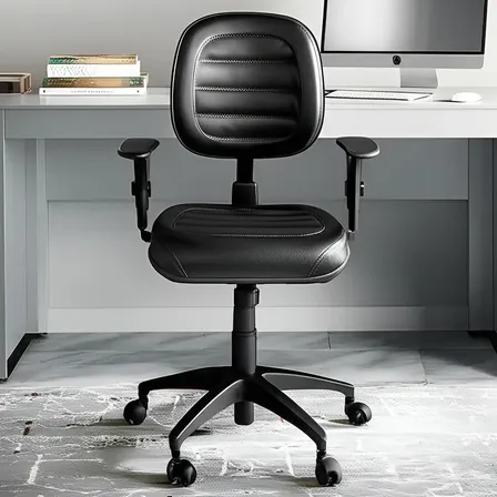 Cadeira Escritório Ergonomica Scarparo Nr17 Executiva Preta com Rodas