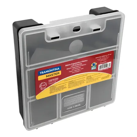 Organizador Plástico Com 6 Compartimentos - Tramontina Preto