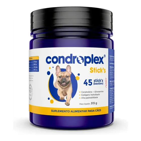 Condroplex Sticks Suplemento Para Cães 45 Unidades Avert