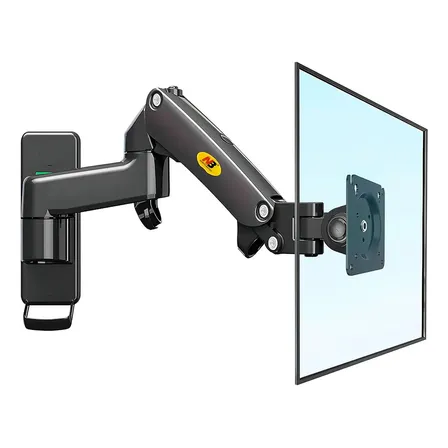 Suporte De Parede F150 Monitor Pistão A Gás Ajuste De Altura Cor Preto