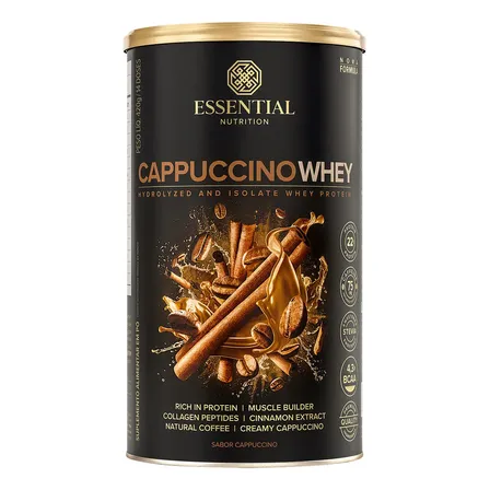 Cappuccino Whey Essential 14 Doses Proteína Com Colágeno E Cafeína