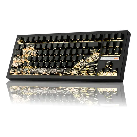 Zornher Zh870 Teclado Mecânico Sem Fios Para Jogos,80% Preto