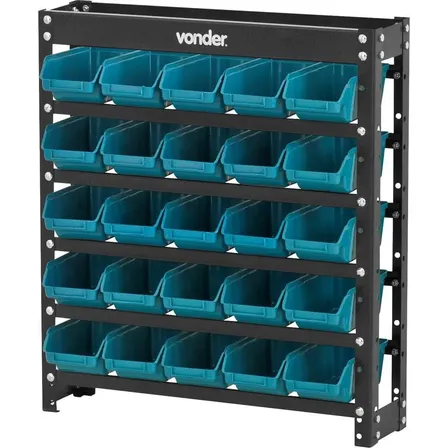 Estante Organizar Parafusos Prateleira Gaveteira Vonder Cor Azul