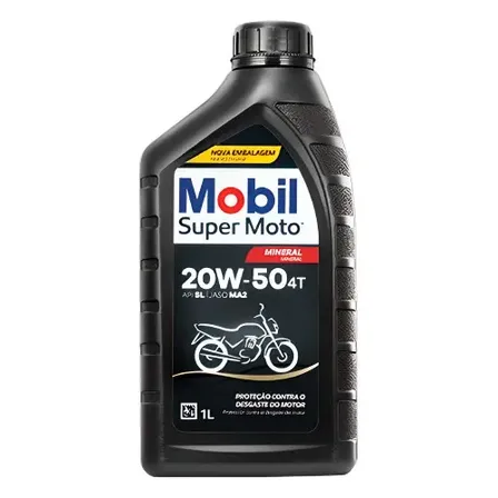 Óleo De Motor Mobil Mineral - 20w50 Para Moto/quadriciclo 1l