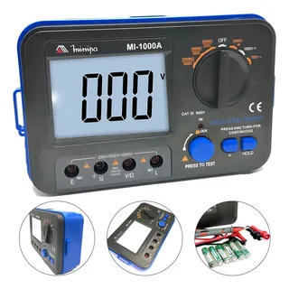 Megômetro Digital Minipa MI-1000A Medição Resistência Isolação 1000V