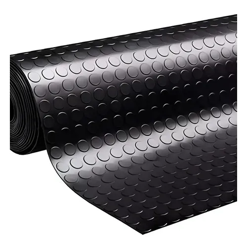 Tapete Piso de Borracha Moeda Anti Derrapante 65x150 Cor Preto Kapazi