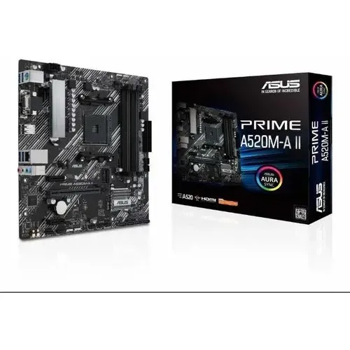 Placa Mãe Asus Prime A520m-a Ii, Ddr4, Am4, Micro Atx Preto