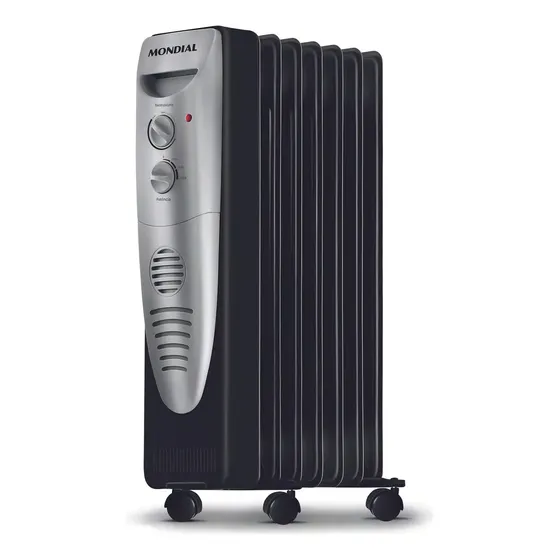 Aquecedor A Óleo, Mondial, Preto/prata, 1500w, - A-06 127v