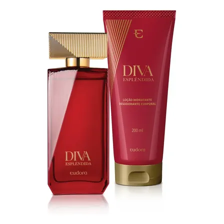 Combo Diva Esplêndida: Desodorante Colônia 100ml Eudora Amadeirado Perfumada
