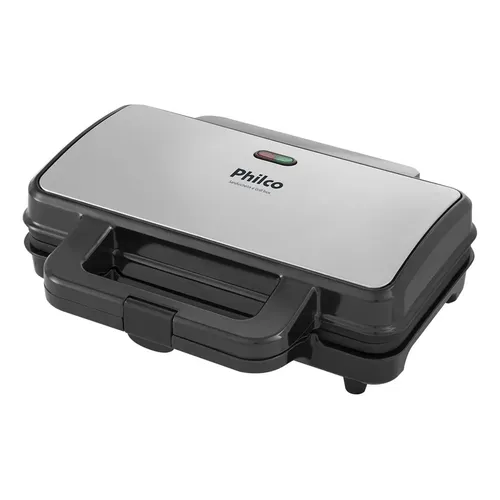Sanduicheira E Grill Pgr02i Inox 900w Philco Preto E Prata