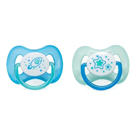 Chupeta Comfort Bico Silicone Brilha Escuro T2 2und +6m Buba