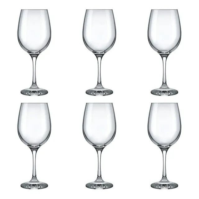 Jogo 6 Taças de Vidro Vinho/Água 490ml Nadir Figueiredo Barone