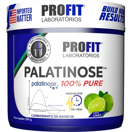 Palatinose 100% Pure - Pote 300g - Profit Labs Sabor Limão
