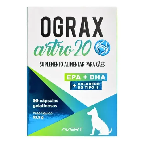 Suplemento para cães Ograx Artro 20 - 30 cápsulas