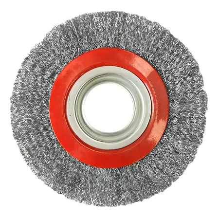 Escova De Aço Circular 6 X 3/4 Fio Ondulado Para Esmeril