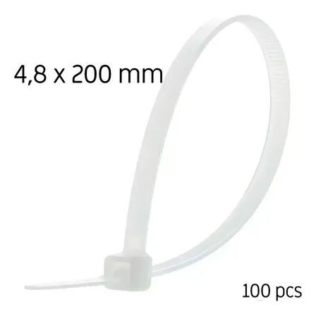 Frontec Nylon 200 X 4,8 Mm Branco