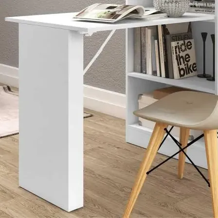 Armário Com Escrivaninha Mesa Dobrável Multimóveis V2993 Cor Branco