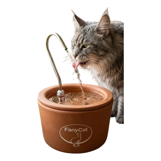 Bebedouro Fonte Cerâmica Gato 3L Bivolt JulyCat Silencioso