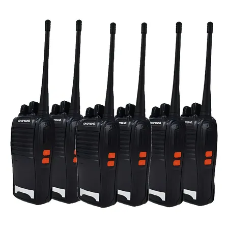 Kit 10 Rádios Comunicador Vhf/uhf/ Fm Baofeng 777s Walktalk Bandas De Freqüência 16 Cor Preto 127/220v
