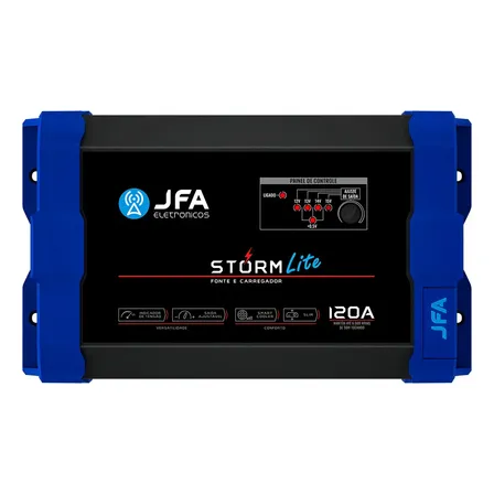 Fonte Carregador Automotivo Jfa Storm Lite 120a 12v 1800w Bivolt Preto