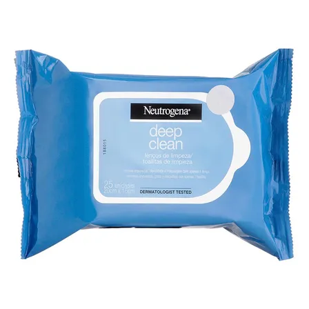 Lenço Demaquilante Deep Clean 25 Unidades Neutrogena