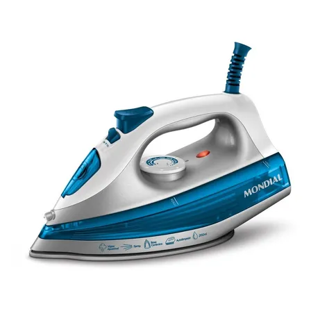 Ferro A Vapor Mondial 1200w Fvn-01-bl Azul 220v