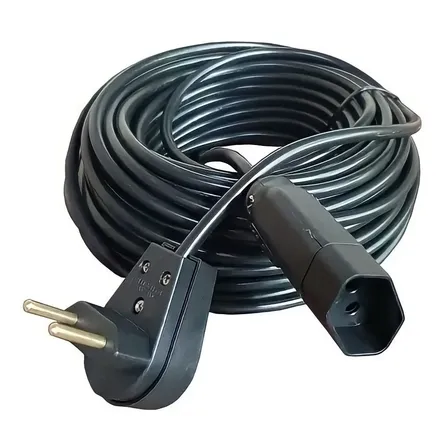 Extensão Elétrica 15 Metros 10a Cabo Pp 2x1,0 Reforçada Cor Preto Click Cabos 127/220v