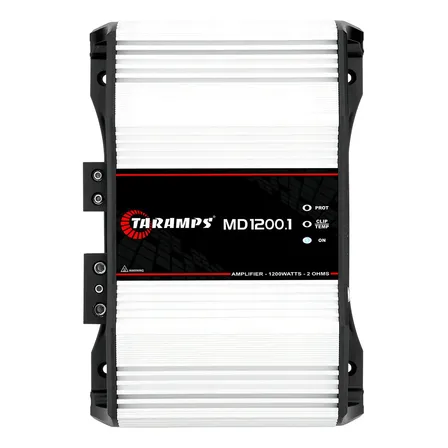 Módulo Amplificador Taramps Md 1200.1 Mono 1200w Rms Para Som Automotivo Branco