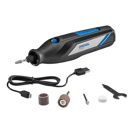 Micro Retífica A Bateria Com 5 Acessórios 7350 Dremel 4v