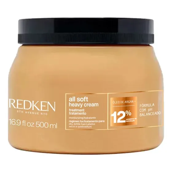 Máscara de Hidratação Profunda para Cabelos Secos e Opacos All Soft Redken 500ml