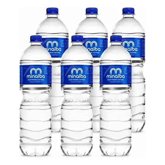 Agua Mineral Minalba Natural 1,5 Litros Kit 6 Unidades