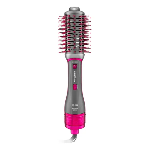 Escova Secadora Britânia 4 Em 1 Cerâmica 1300w Bes26sr Bivolt Prata E Rosa 127/220v