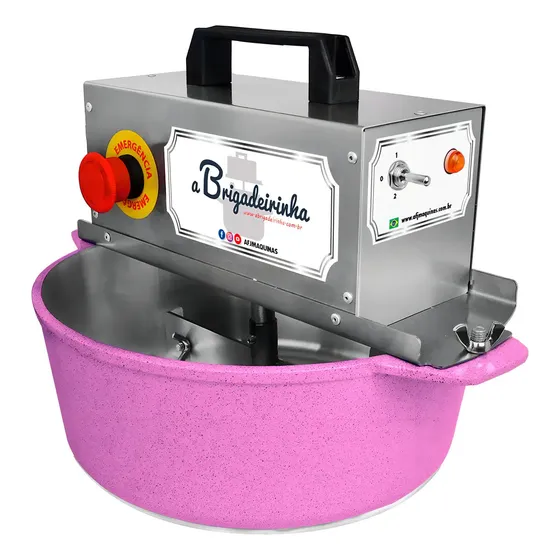 Panela Para Mexer Doces 28cm Modelo Platinum A Brigadeirinha Rosa 127/220v 50 Hz/ 60 Hz
