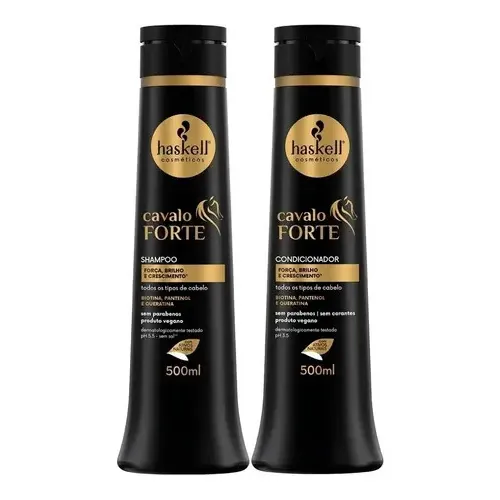 Kit Haskell Shampoo Condicionador Cavalo Forte 500ml