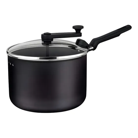 Panela Pipoqueira Tramontina 3,5l Faz Pipoca Doce/salgada Cor Preto