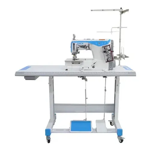 Maquina De Costura Galoneira Industrial Jack W4 Direct Drive Cor Azul