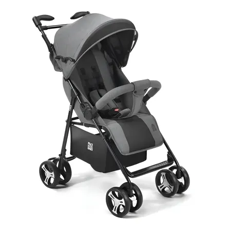 Carrinho de Passeio P/ Bebê Flick Até 15kgs Cinza Multikids