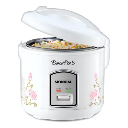Panela De Arroz Bianca Rice 5 Mondial 400w Npe-05-5x Branco 127v 60hz