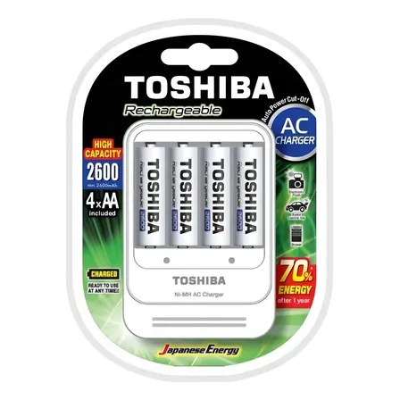 Carregador De Pilhas Aa/aaa Tnhc-6gae4 C/4 Pilhas Aa 2600mah